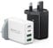 2-Pack USB C Plug Fast Charge, 40W 4-Port USB C Charger Plug PD Power Adapter + USB A Wall Plug Multiport UK Mains Type C Fast Charging Plug for iPhone 15 14 13 12 11 Pro Max SE XS XR 8, iPad, Samsung