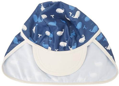 Playshoes Unisex Kinder UV-Schutz Mütze Badekappe Kopfbedeckung, Wal, 49cm