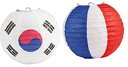 UKCOCO 2stücke Festivallaternen Korea Dekorative Laternen Faltbare Laternen Premium Dekorative Papierlaterne Für Küche Haustür Treppe Partydekoration Outdoor Gebrauch