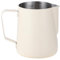 Vukehon Milk Frothing Pitchers, 20oz/600ml Milk Frothing Cup, Espresso Coffee Steaming Pot, Thickened 304 Stainless Steel Coffee Pull Cup(White-600ml)
