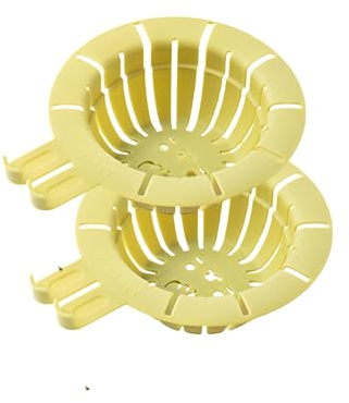 Lot de 2 tamis d'évier de cuisine en plastique, tamis à cheveux pour douche et cuisine, facile à nettoyer, taille universelle pour les évacuations ménagères, filtre alimentaire (vert)