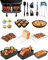 20tlg. Heißluftfritteuse Zubehör Airfryer Zubehör für Ninja Foodi AF300EU AF400EU, Zubehör Airfryer Accessories für AF400 Dual Zone Innsky Princess Emerio 7,6L-9,5L Air Fryer Accessories BPA-frei