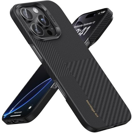 BENKS Montage ArmorAir Case for iPhone 16 Pro Ultra Thin Case,Made of Dupont Kevlar 600D & 1500D Aramid Fiber, Magnetic Protective Case for iPhone 16 Pro