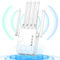 Répéteur WiFi, répéteur WiFi Puissant, répéteur WiFi routeur avec 2 Ports LAN Ethernet et Mode AP, 6 antennes, Couverture complète à 360 ° 1100 Pieds carrés, répéteur WiFi Domestique de Bureau