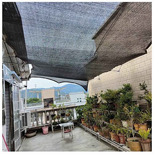 Red de sombra negra para jardín e invernadero, 85 % resistente a los rayos UV, tela de malla transpirable para exteriores, vela de sombra de 5 x 10 m, cubierta protectora duradera