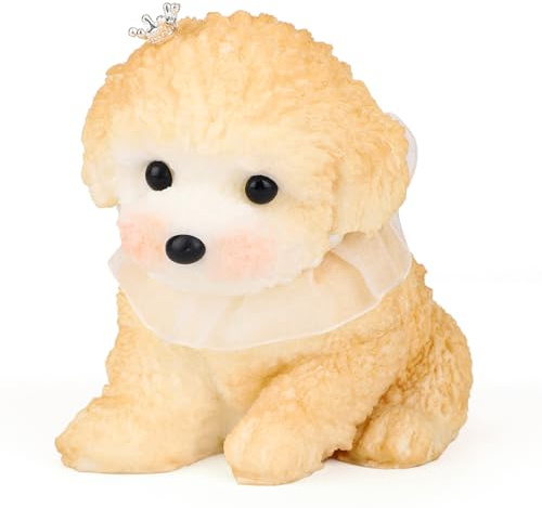 Tinoaly Weiches Hunde Quetsch Spielzeug, 13x13cm Süß Taba Squishy Kawaii Welpe Stressabbau Sensorisches Zappelspielzeug für Kinder Erwachsene Entspannung Heimdekoration