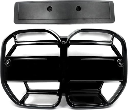 Nebelscheinwerfergitter Grill für BMW Für 4 Serie Für G22 G23 2021-2023 Auto Front für Kühler Niere Stoßstange Haube GrilleGloss Schwarz