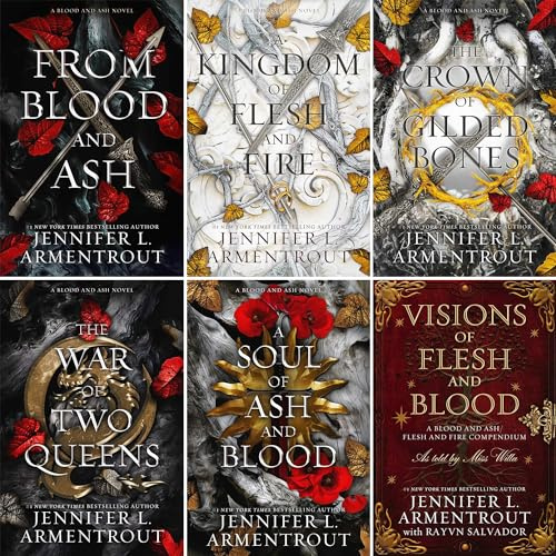 Blood and Ash Series 5-Book Set (From Blood and Ash, A Kingdom of Flesh and Fire, The Crown of Gilded Bones, The War of Two Queens, A Soul of Ash and Blood)
