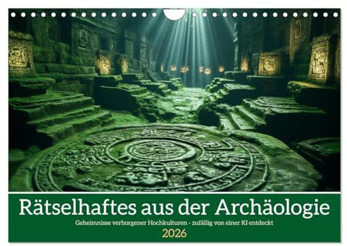 Rätselhaftes aus der Archäologie (Wandkalender 2026 DIN A4 quer), CALVENDO Monatskalender: Geheimnisse verlorener Zivilisationen - von einer KI entdeckt (CALVENDO Wissenschaft)