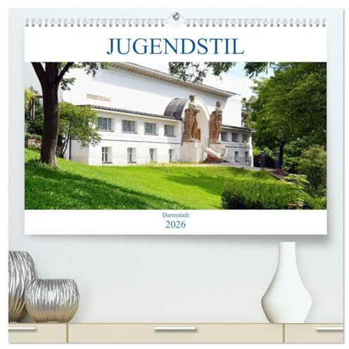 Jugendstil - Darmstadt (hochwertiger Premium Wandkalender 2026 DIN A2 quer), Kunstdruck in Hochglanz: Von der Mathildenhöhe bis zum Hauptbahnhof, Architektur einer vergangenen Epoche. (CALVENDO Orte)