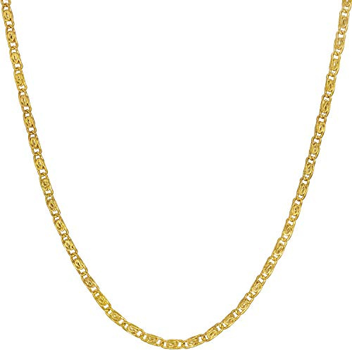 LIFETIME JEWELRY Halskette mit Gliedern, 24 Karat Echtvergoldet, für Damen und Herren, Metall, Nicht anwendbar