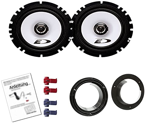 Alpine SXE 1725S Lautsprecher mit Einbauset passend für Suzuki Swift III 2005-2010 Türen vorne/hinten 440 W 165mm 2 Wege Koax