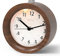 aboveClock Wecker Analog Ohne Ticken, Wecker Holz mit Snooze, Batteriebetriebe Retro Wecker Analog, Tischuhr mit Nachtlicht, (1*AA-Batterie benötig) - Naturholz in Braun