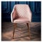 spot on dealz® Accent Chair Velvet Dining Chairs Side Armchair Living Room Armchairs Comfortable Sofa Cushion Lounge Chair Gold Metal Legs Occasional Furniture Blush