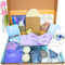 Coffret Cadeau Femme, Coffret de Bain et de Soins, Cadeau Spa Femme, Cadeau pour Elle, Fête des Mères, Noël, Anniversaire - Classique Bleu / Violet