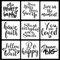 WakiHong 9 Stück Inspirierende Worte Stencil Schablonen Schriftzüge Worte Schablonen Set Schablonen Buchstaben für Fußböden,Möbel,Fenster,Holz,Scrapbooking