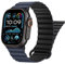 HITZEE Compatible con Cinturino Apple Watch 49/46/45/44/42/41/40/38mm, Cinturini Magnetico Indossabile Due Lati Compatibile per iWatch Ultra 2 Serie 10 9 8 7 SE 6 5 4 (42/44/45/46/49, Blu Scuro-Nero)