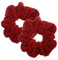 2 Stück große Frauen Haargummis Samt Haar Scrunchies Gummibänder Bunte Elastischer Haarbänder für Mädchen Damen Haarschmuck (rot)