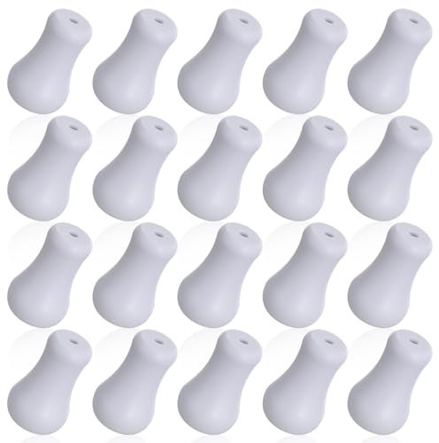 Xthrotsenk 20 Pack White Plastic Cord Tassel Window Blind Pull Cord Knobs Curtain Crafts Drawstring Tassels Window Blind Drops Pull End Palstic Cord Pull Knobs for Blinds or Shades