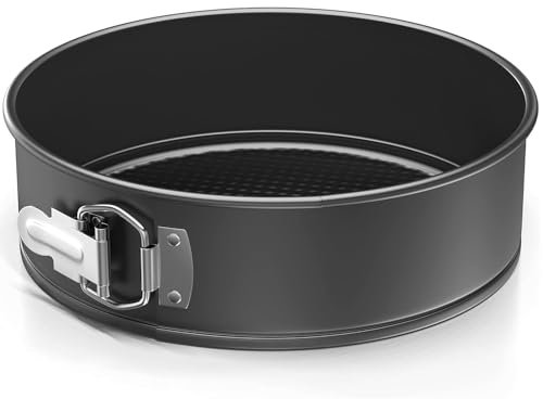 CHEFZOCO Molde repostería Redondo, Molde para Bizcochos, Molde para Horno, Molde Tarta, Molde Pasteles, Soporta hasta 230ºC, Antiadherente, Liberación rápida Clip-Clap, Diámetro 26 cm