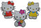 alles-meine.de GmbH 3 TLG. Set 3-D Wandtattoo Katze Kitty XXL Moosgummi Kind Kinder Mädchen Katze