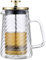 Klausberg Teezubereiter Kaffeebereiter French Press 350ml / 3 Tassen, Kaffeepresse Edelstahl filter, Doppelwandige Isolierte Kaffeekanne, Teekanne, Teebereiter, Deckel in Gold (KB-7765)