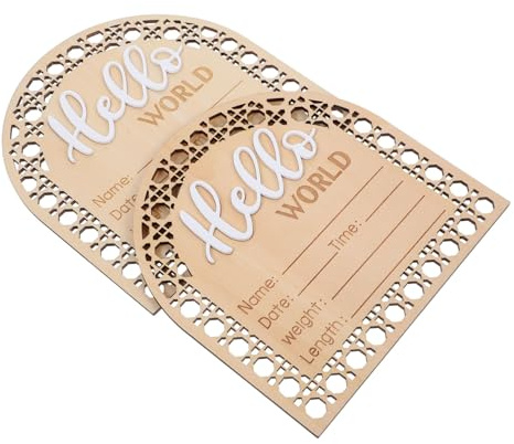 Baby-geburtsanzeigetafel - Holzschild-set Willkommensschild Für Neugeborene Als Foto-requisite Babyparty-