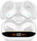 Cuffie Bluetooth, Auricolari Bluetooth 5.4 con Stereo HiFi, 75 Ore Display LED Auricolari Wireless con ENC Mic, IP7 Impermeabili Cuffiette Wireless con Gancio, Cuffie Senza Fili Sport Running, Bianco