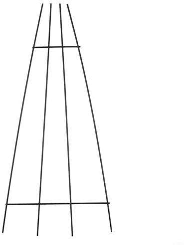 Metall-Garten-Rankgitter, Fächerform, Pflanzenstütze für Kletterpflanzen, für drinnen und draußen, Ranken-Stützrahmen, schwarz, 40 x 30 cm