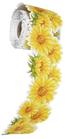 TEMPNAP Bordüren Aus Papier Für Pinnwände Klassenzimmer Bulletin Dem Meer Klassenzimmer Dekorationen Tropische Blumen Wildblumen Bordüre Pastell Bordüre Blatt Bordüre Gelb