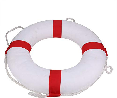 Masyrt Premium-Schwimmring, Rettungsring mit Starkem Nylonseil für, Sicherheitsring aus Schaumstoff und Oxford-Stoff, 19,3 Zoll Durchmesser, Rettungsring für Poolsicherheit