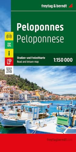 freytag & berndt Straßenkarte Peloponnes 1:150.000: Straßen- und Freizeitkarte, mit Infoguide, Top Tips