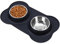 VIVAGLORY Bols pour Chiens, Bols pour Nourriture de Chiens, Bols en Acier Inoxydable pour Chats et Chiots avec Tapis en Silicone Antidérapant et Anti-débordement, Moyen, Noir