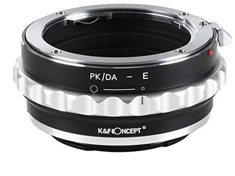 K&F Concept PK/DA-NEX Objektiv Adapter Adapterring Objektivadapter für Pentax K/M/A/FA/DA Mount Objektiv auf Sony NEX E-Mount Kamera