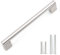 FULGENTE 10 Stück 192 mm Schrankgriffe Edelstahl Zink Möbelgriff Küchengriffe Modernen Stil Stangengriff, Griffe für Küchenschränke Schubladen Inkl Schrauben Satinierter Nickel 7-1/2''
