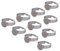 PandaHall 10pcs 304 Edelstahl Einstellbare Fingerringbasen Fassungen für Cabochon Runde Fingerringschalen für DIY Ring Making