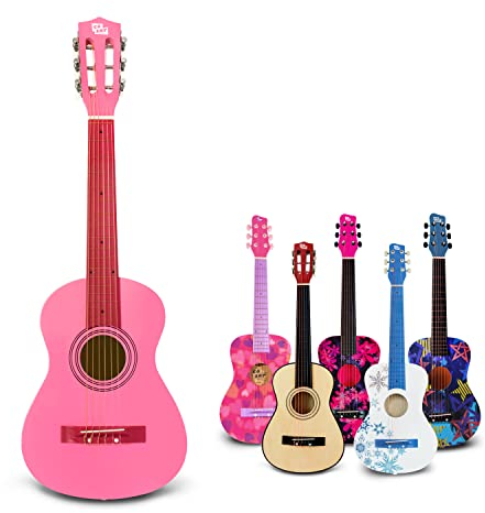 CB SKY 76cm Akustikgitarre Nylon Saiten Gitarre Pink Mädchen Kinder Student Gitarre für Anfänger Schüler Alter 3-12