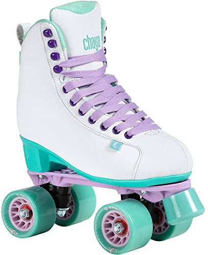 Chaya Roller Skates Melrose White für Damen in Weiß/Grün, 61mm/78A Rollen, ABEC 7 Kugellager, Art. nr.: 810668 39