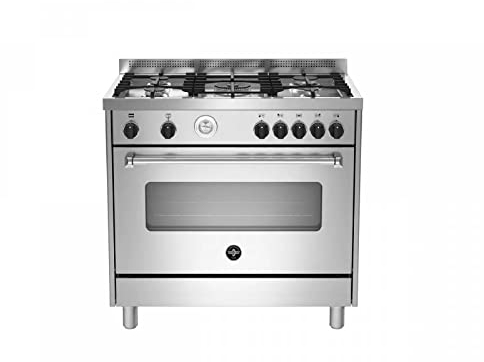 La Germania Cucina a Gas con Forno Elettrico 90x60 cm Acciaio Inossidabile