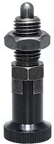 AUZHU- PTQS- Metrische- Stahl- Rastbolzen mit Rastsperre Arretierbolzen Federbolzen Positionierbolzen Sicherungsstifte Radbolzen Ausrichtstifte Teleskopstift Indexierstift Größe: M10 mm, S8 mm