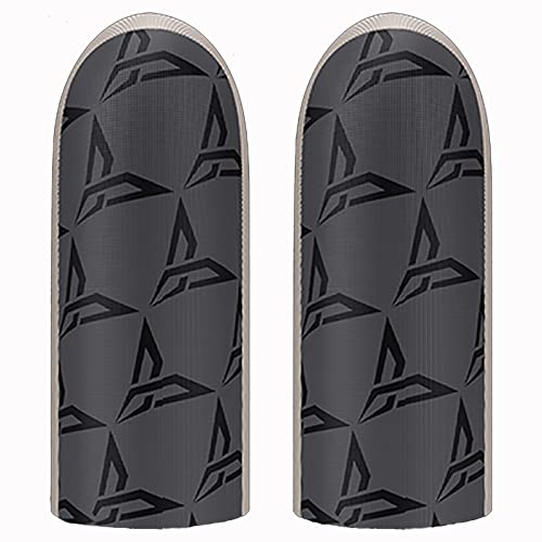 HUAYUWA 1 par de guantes de dedos a prueba de sudor con pantalla táctil controlador de juego pulgares para teléfono móvil PUBG accesorios de juegos (plata y negro P1)