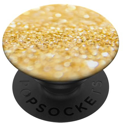 Glitter glamour gold PopSockets Adhesive PopGrip