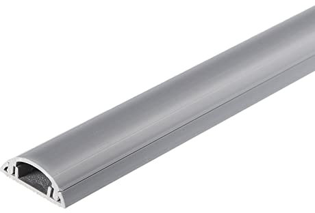 PATIKIL Floor/Wall Cable Raceway Cord Cover 39Lx1Wx0.4H Cord Hider Channel Self-Adhesive Grey for TV Wire Management