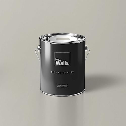 New Walls Premium Peinture murale Beige Kaki Liquid Luxury Peinture émulsion d'intérieur - 5 L