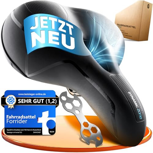 Forrider Fahrradsattel Ergonomisch, Memory Foam und Innovative Federung für maximalen Fahrkomfort | Modell 2025 I Fahrrad Sattel für Damen & Herren City/Mountainbike/Rennrad/Trekking (City)
