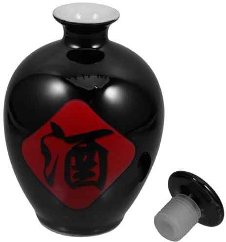 Cabilock Bouteille De Vin En Céramique Distributeur De Soju Bouteille De Vin Chinois Pichet De Vin Chinois Chauffe-saké Bouteille D'eau En Forme De Gourde Japonaise Pot à Saké En Polyester