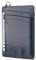 O³ Porte Carte identité française, Portefeuille Carte bancaire Anti piratage, en Cuir | Blocage RFID | Anti fraude, Anti piratage | Élégant et Minimaliste (Noir) (S Navy Flag)
