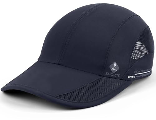 BSBUY Unisex Basecap Faltbarer Baseball Cap Herren Damen Einstellbare Kappe Sommer mit Schirm Sonnenschutz Sonnenhüte Baseballkappe Mesh Hüte Sonnenhut für Outdoor Running Reisen Camping B-Marineblau