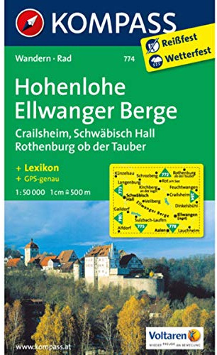 Hohenlohe - Ellwanger Berge: Wanderkarte mit Aktiv Guide und Radwegen. GPS-genau.1:50000 (KOMPASS Wanderkarte, Band 774)