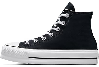 Converse Damen Ctas Lift Hi Black/White/White Sneakers, Black White White, 41 EU